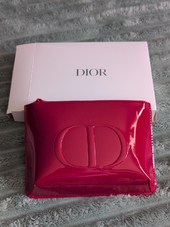 Dior Handbags - NIB Dior Glossy Red Patent Faux Leather CD Pouch